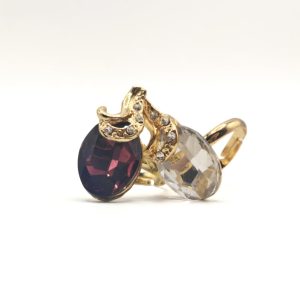 Deep Garnet Red Round Ring